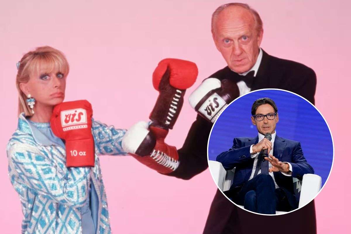 Sandra Mondaini e Raimondo Vianello in uno divertente incontro di pugilato
